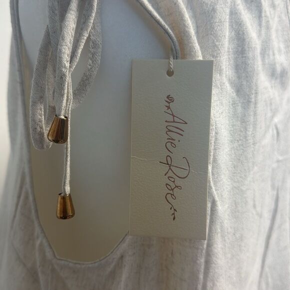 New Allie Rose Linen Tank with Gold Features M - Picture 6 of 6
